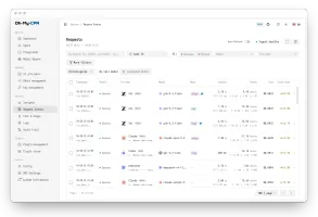 Request records with latency, tokens, and cost per request