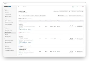 Model price book grouped by provider with custom overrides
