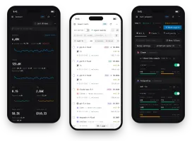 Dashboard, request records, and OAuth management on mobile