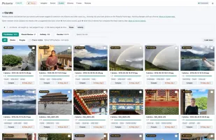 Curate page with stacks of related photos and suggested keepers