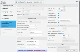 FusionDirectory configuration step