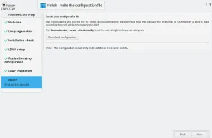 Setup completion step