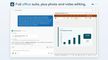 Four views of the OtoDock dashboard: chat with Excel workbook, agent-built app, 3D company map, and Claude Code terminal