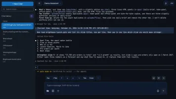 Claude Code terminal running inside the dashboard with agent's tools loaded