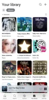 Library view in light theme