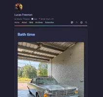 Personal site with About, Grid and Archives pages and a photo post