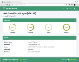 Overview and about section with Olive theme