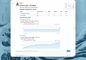 iPad PWA showing the mobile-first chat with a GitHub digest