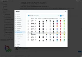 Theme picker with 16 built-in themes and live preview