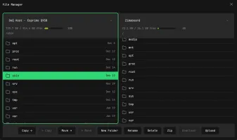 Dual-pane file manager