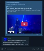 YouTube download options interface