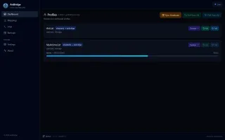 AniBridge dashboard showing sync overview
