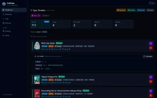 Real-time sync timeline with history feed