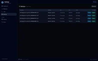 Backup management and restoration interface