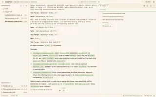 Plan mode with task checklist and approve/request changes buttons