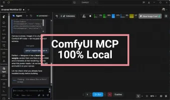 Agent panel driving ComfyUI end to end