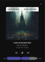 Expanded audio player with waveform visualization