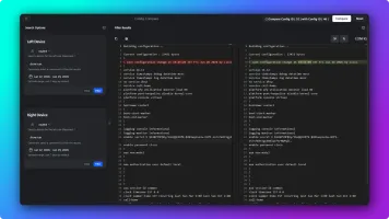 Manual configuration compare view
