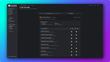 Notifications panel