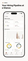 Mobile dashboard showing interview overview and session stats