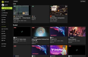 Streams listing view