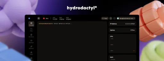 Hydrodactyl first look screenshot showing the panel UI