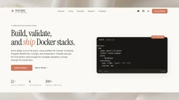 Dock-Dploy Docker Compose Builder interface