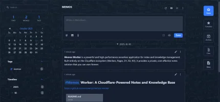 Main notes interface with three-column layout