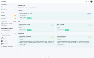 Active meeting with video and screen sharing in light mode