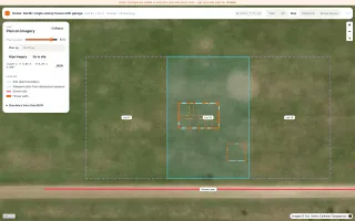 Plan on the satellite map