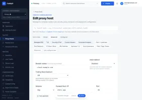 Edit proxy host form