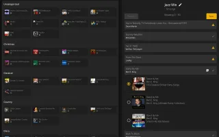 Spotify to Plex web interface overview