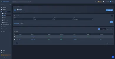 Projects management view
