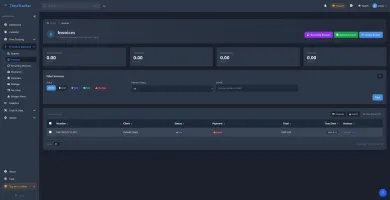 Invoice list and generation