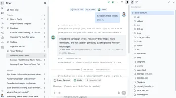 Project files view in the workspace explorer