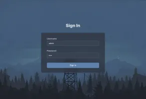 Sign In page shown when credentials authentication is enabled