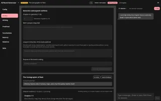 Batch outline planning screen