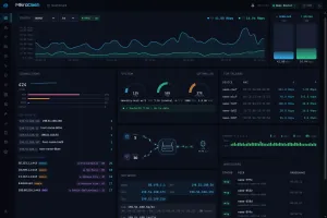 Main dashboard with live cards