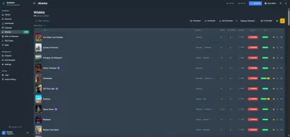 Wishlist and release calendar view for tracking anticipated games