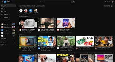 Chronological subscription feed showing new videos from followed channels