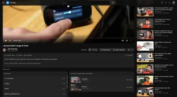 Theater view video player interface