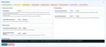 Web Interface - iCloud Takeout feature