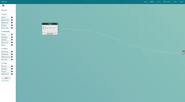 Pipes CE editor showing visual pipe with connected blocks