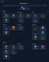 TraLa dashboard in dark mode with responsive grid