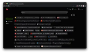 Cherry home page in dark mode