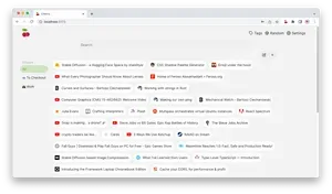 Cherry home page in light mode