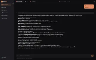 Chat screen in dark mode showing real generation speed