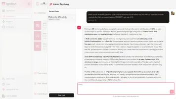 AI chat light mode