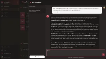 AI chat dark mode