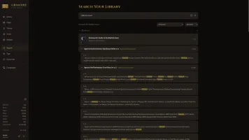 Full-text search interface with field filters
